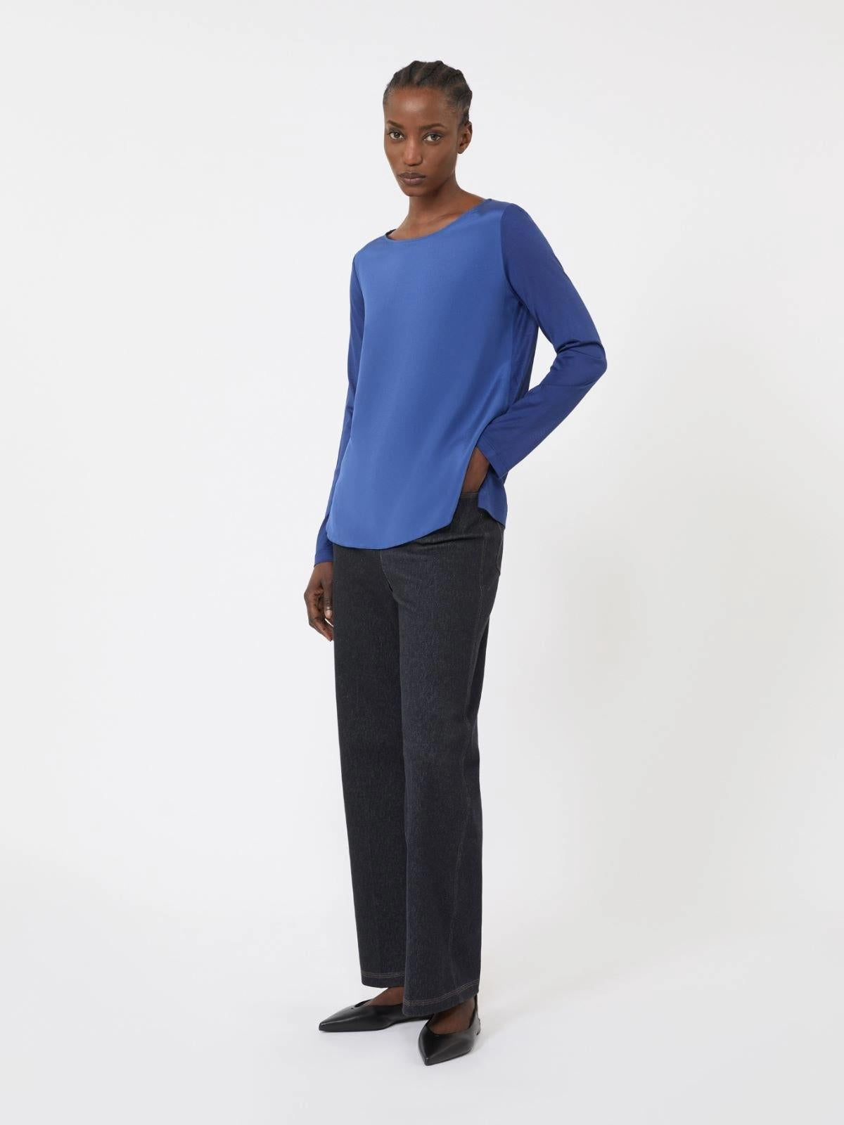 MXPEFEDRA<BR/>T-shirt in crêpe de Chine di seta e jersey MXPEFEDRA 001 MAX MARA 