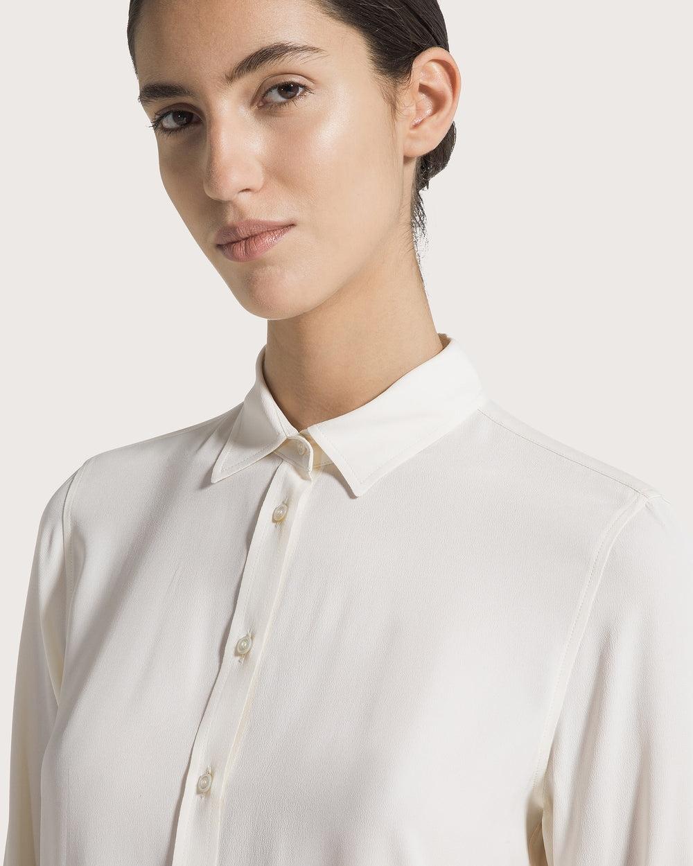 Camicia fit aderente in misto seta CA1411460090 006 SEVENTY 