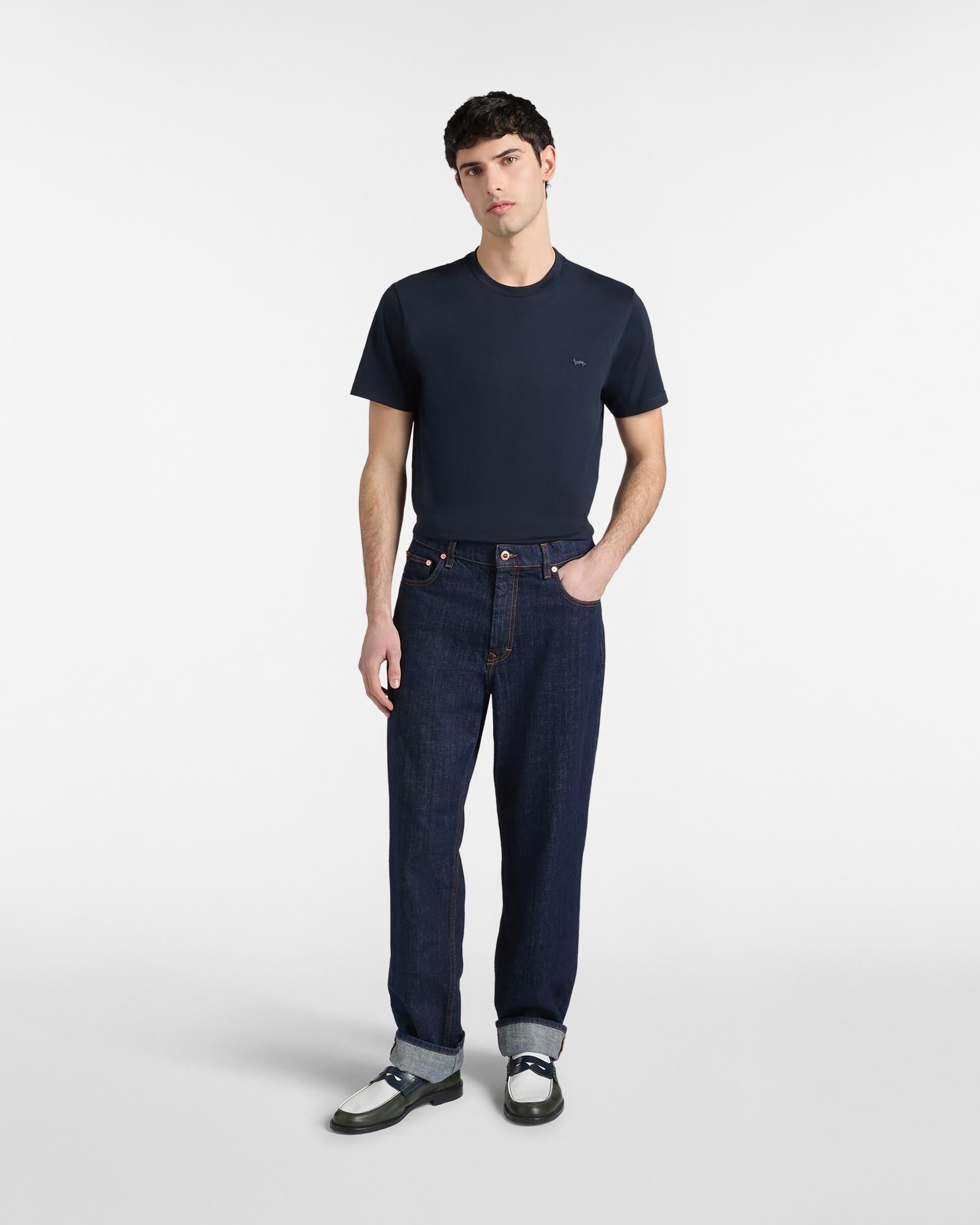 T-shirt Uomo in Cotone Premium<BR/> IRQ406021899 801* HARMONT & BLAINE 