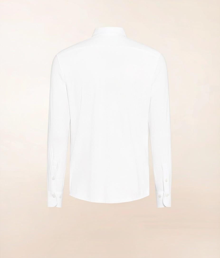 MANHATTAN<BR/>Camicia slim fit in tessuto tecnico unito high-performance MANHATTAN 100 CRUNA 
