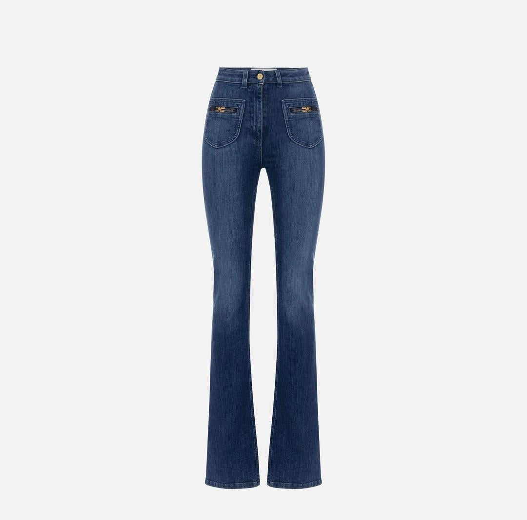 Jeans con logo gioiello PJ12N56E2 104 ELISABETTA FRANCHI 