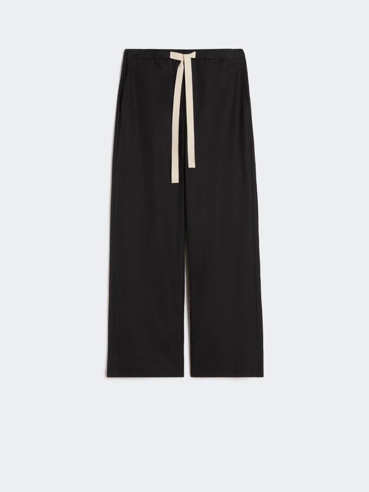 Pantalone coulisse in cotone - Nero<BR/> SMMARGENTO 043 S MAX MARA 2 
