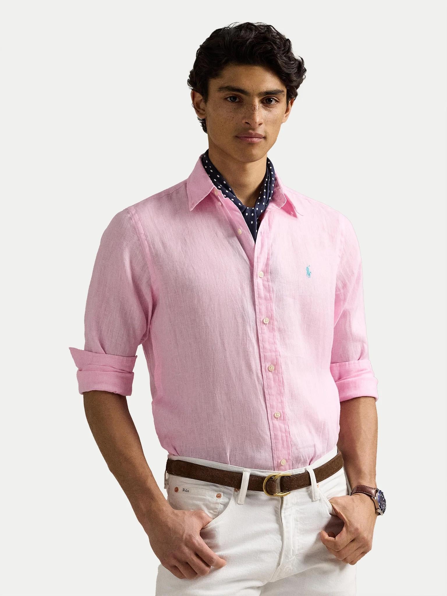 Camicia uomo in puro lino 710968915 002 RALPH LAUREN 