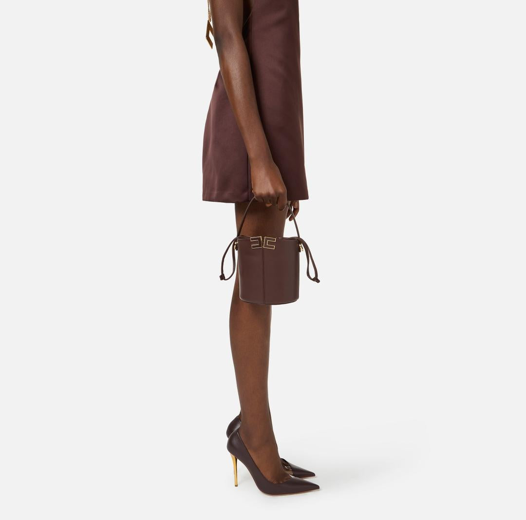 Borsa a secchiello con dettaglio logo<BR/> BS92A61E2 644 ELISABETTA FRANCHI 