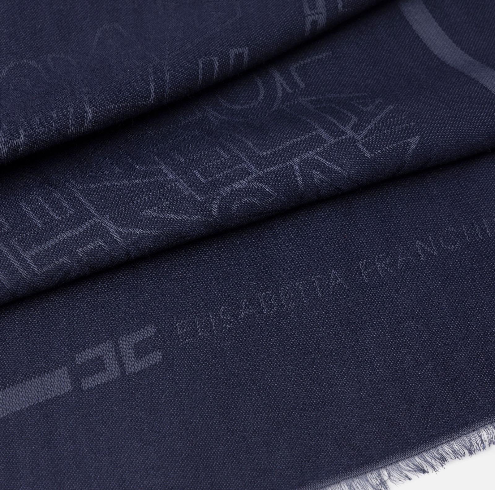 Pashmina donna  in jacquard con lettering logo