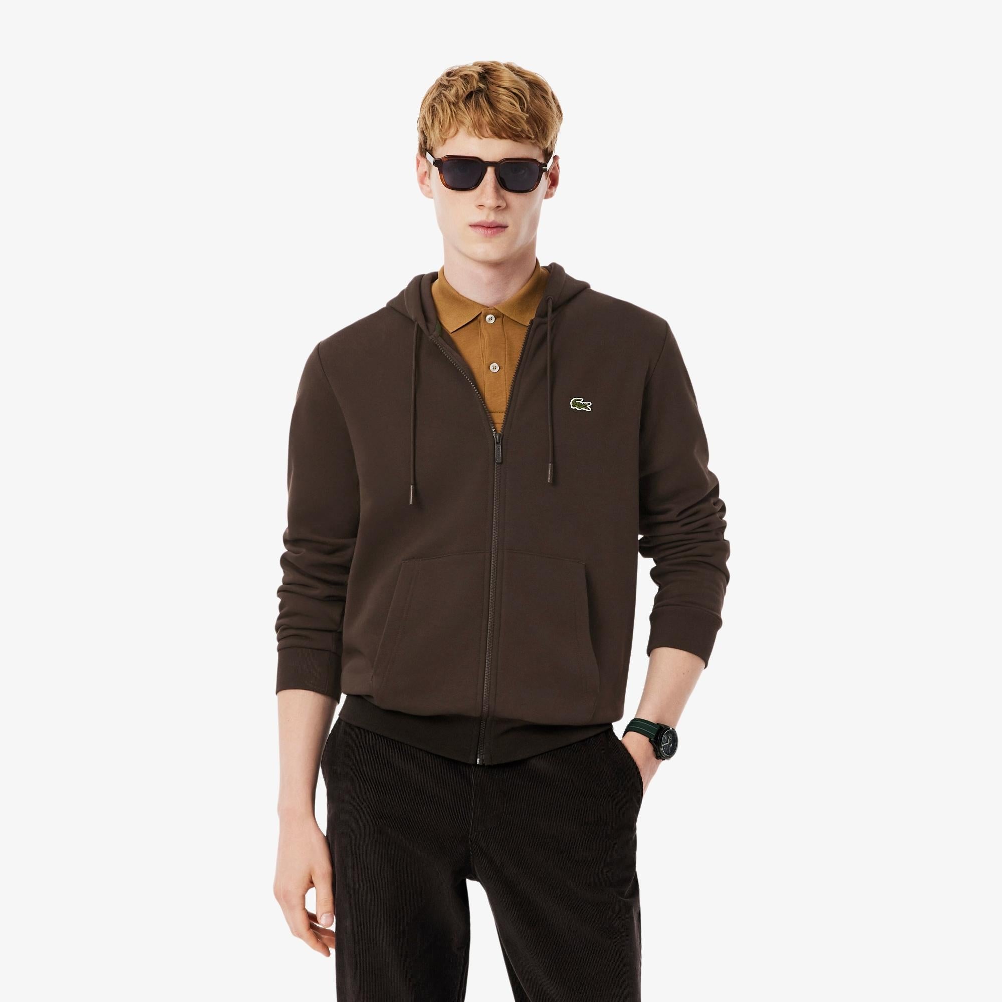 Felpa con cappuccio in cotone con zip SH9626 SKB LACOSTE 