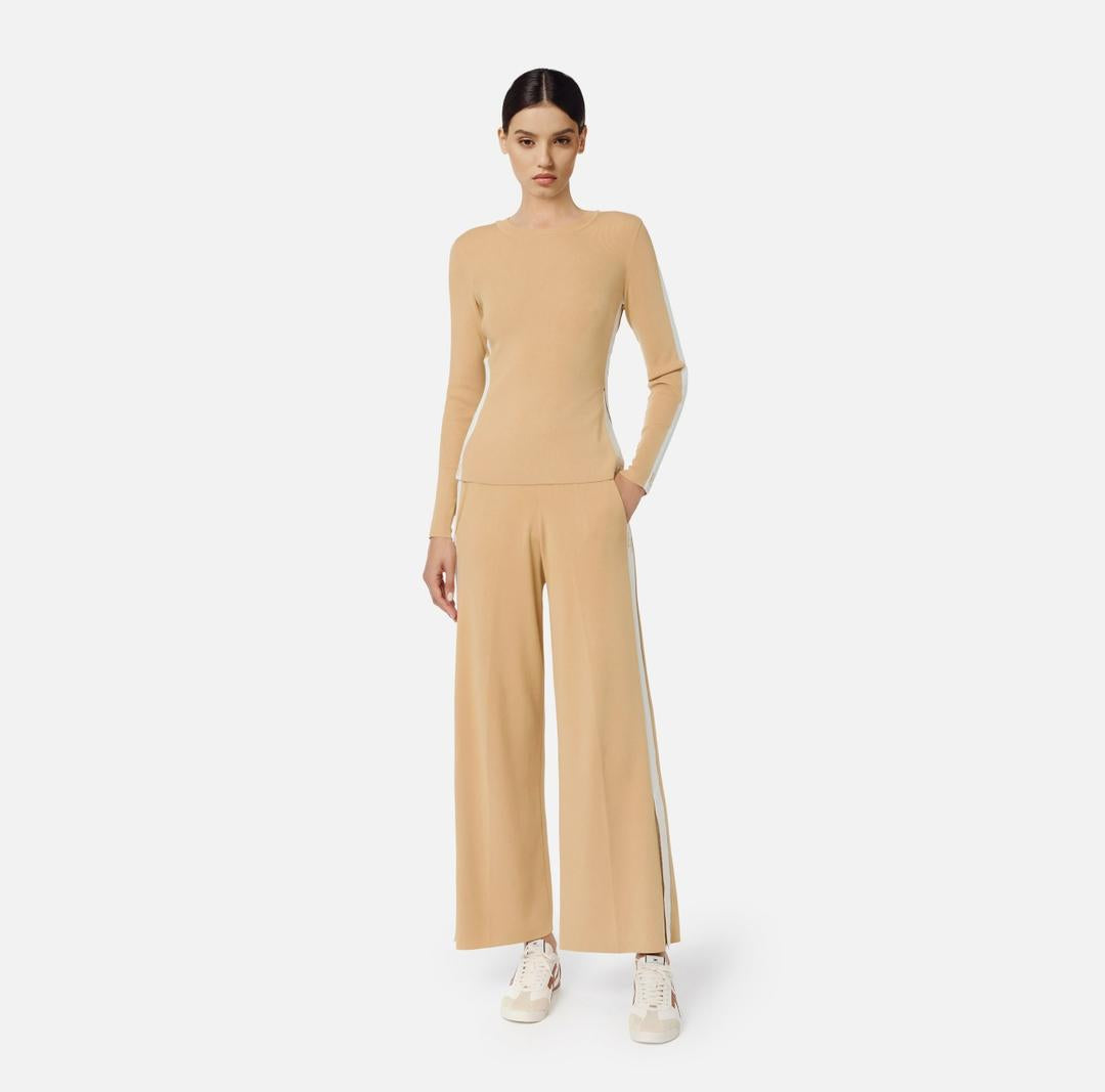 Maglia in viscosa con bande lucide MK03S56E2 EG2 ELISABETTA FRANCHI 