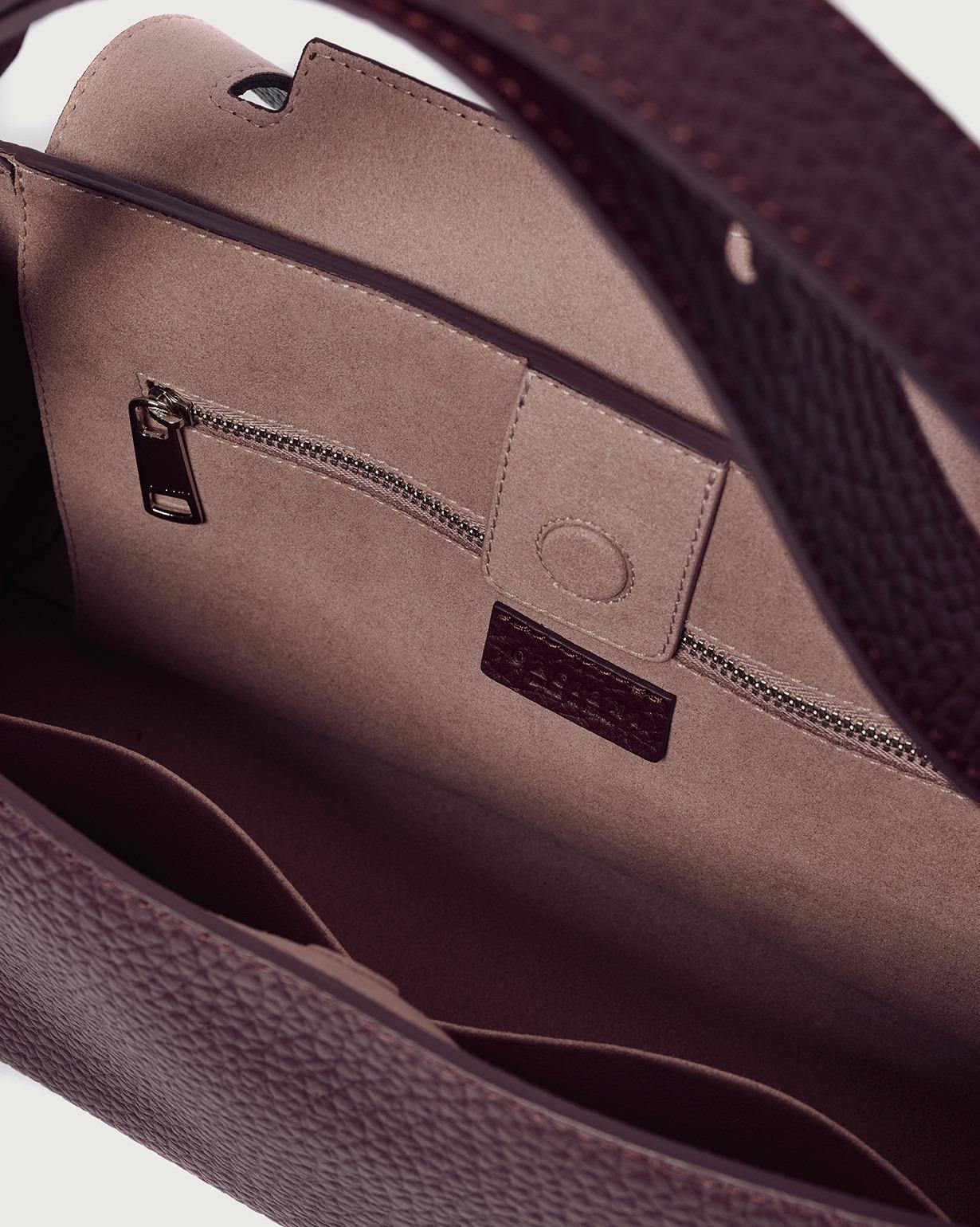 Borsa Sveva Longuette Soft in pelle con tracolla<BR/> B02159SOF CHIANTI ORCIANI 