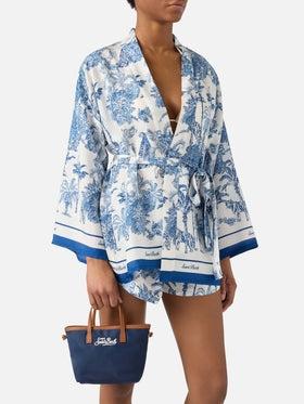 Borsa City mini in nylon blu navy<BR/> CB0005 01823L MC2 SAINT BARTH 