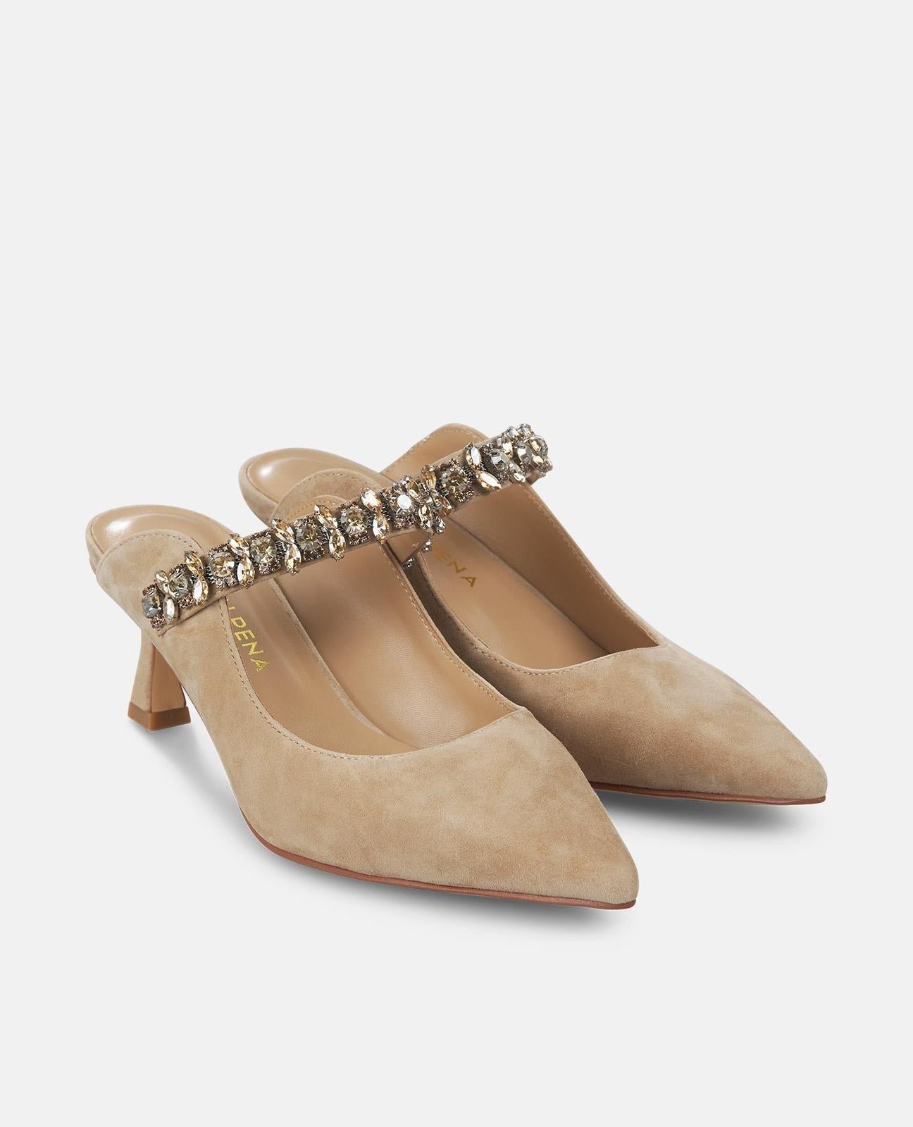 SABOT  CON TACCO MEDIO E STRASS