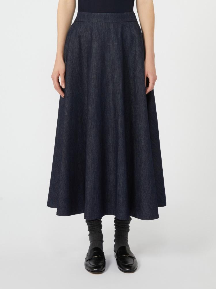 Gonna svasata in denim CECILE 001 S MAX MARA 