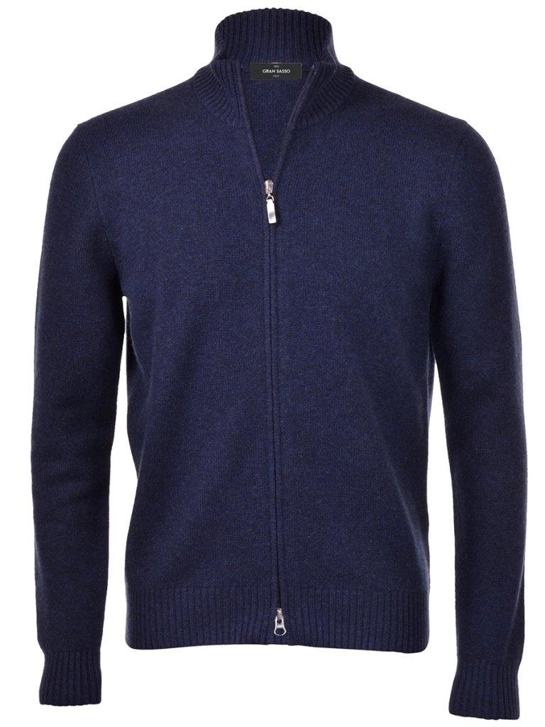 Men's cardigan wool cashmere blend