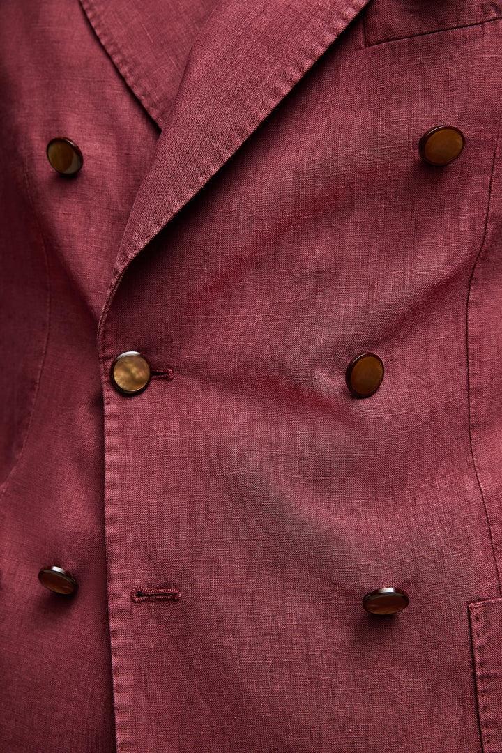 Giacca TOM tinto capo in lino borgogna<BR/> 2806 65165/1 LUBIAM 