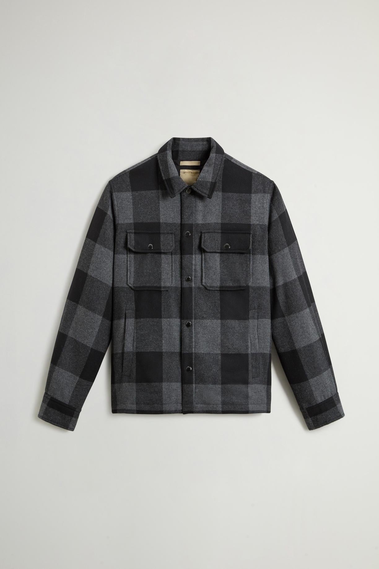 Giacca a camicia Alaskan Check in misto lana italiana riciclata<BR/> CFWOOS2018MRUT3046 1084 WOOLRICH 
