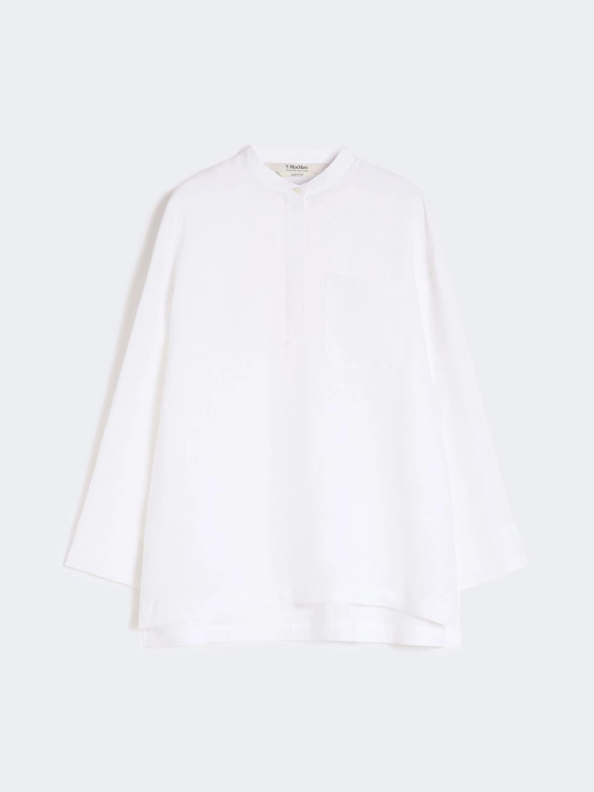 Camicia in puro lino - Bianco ottico<BR/> SMMCANTICO 006 S MAX MARA 2 