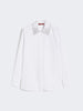 Camicia in popeline con cristalli