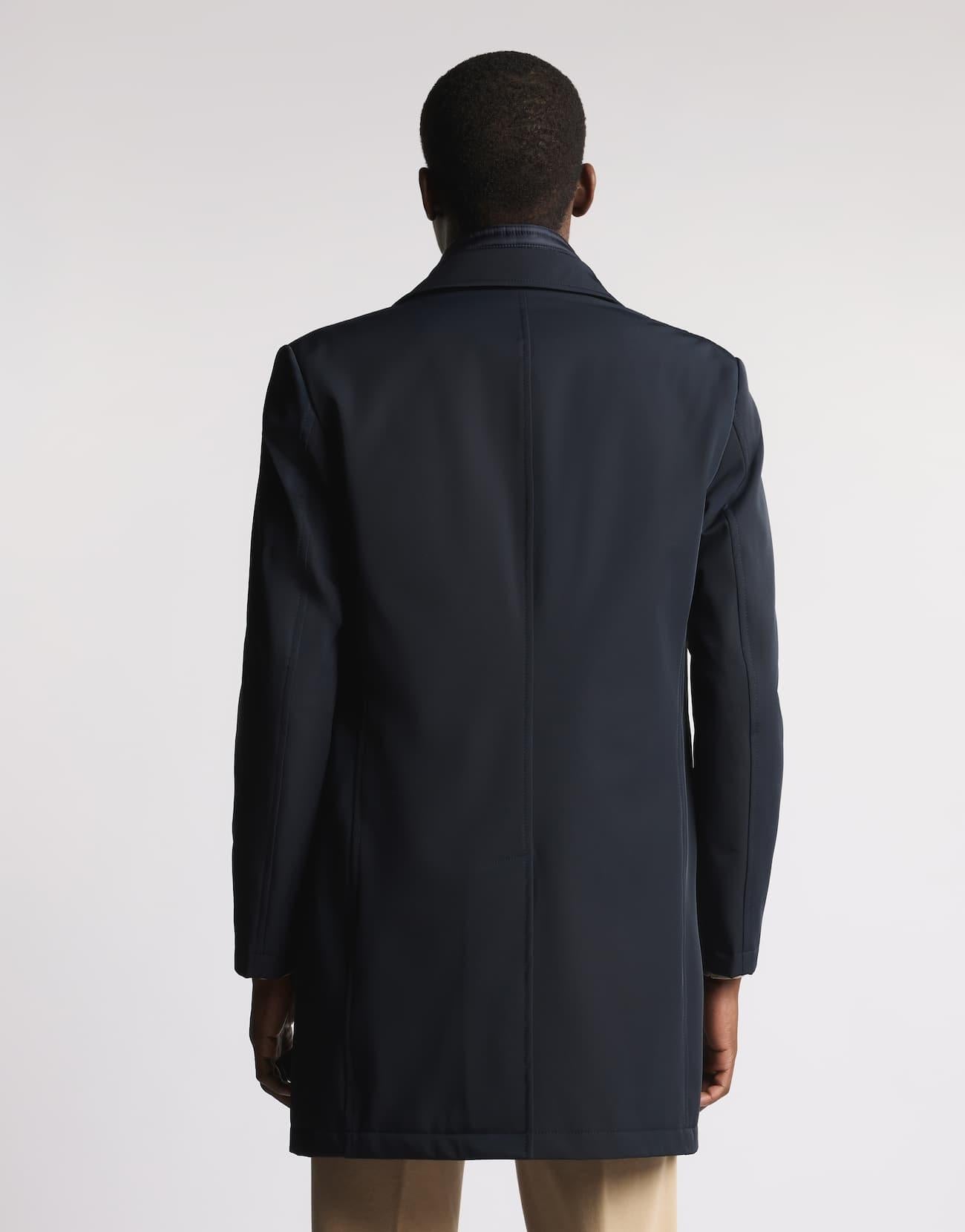 Double Coat in Gabardine Stretch<BR/> NAM5351168STOA U807 FAY 