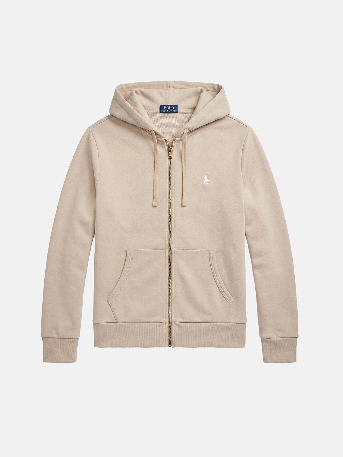 Felpa in misto cotone con zip e cappuccio 710916692 019 RALPH LAUREN 