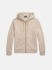 Felpa in misto cotone con zip e cappuccio