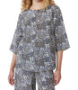 Blusa in crêpe de Chine di seta stampata