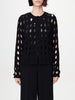 Cardigan corto in maglia traforata