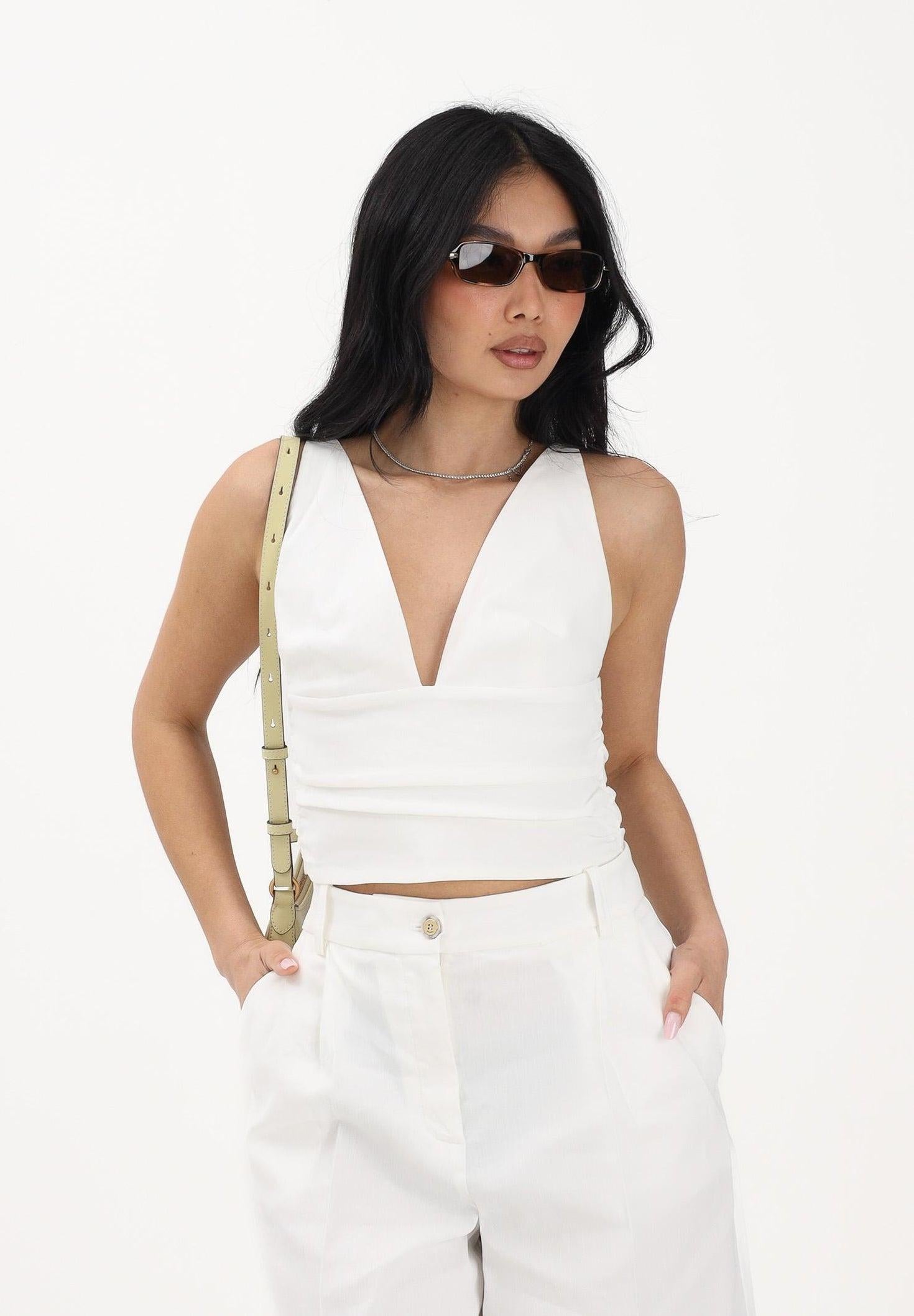 Top bianco da donna 106567A34I Z05 PINKO 