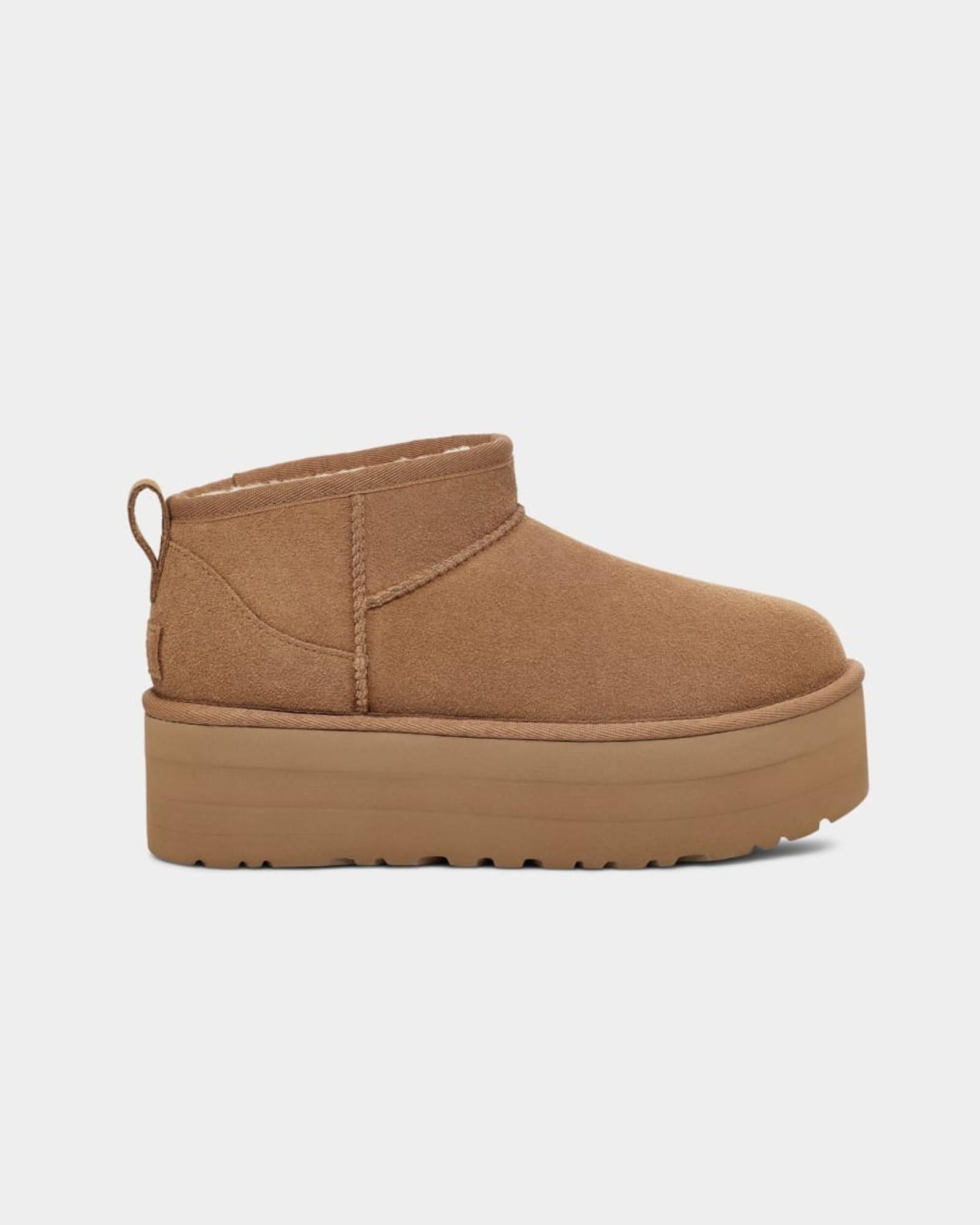 Scarpe donna classic ultra mini platform in pelle scamosciata 1135092 CHE UGG 