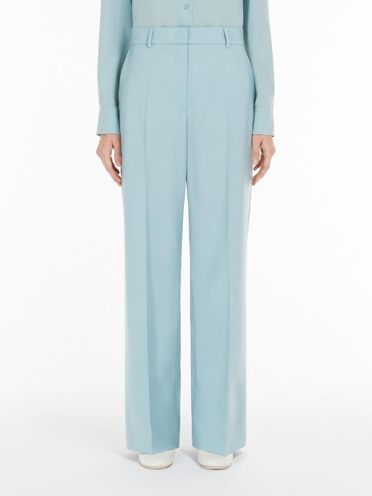 Pantalone donna a palazzo in tela di lana VISIVO 006 WEEKEND 