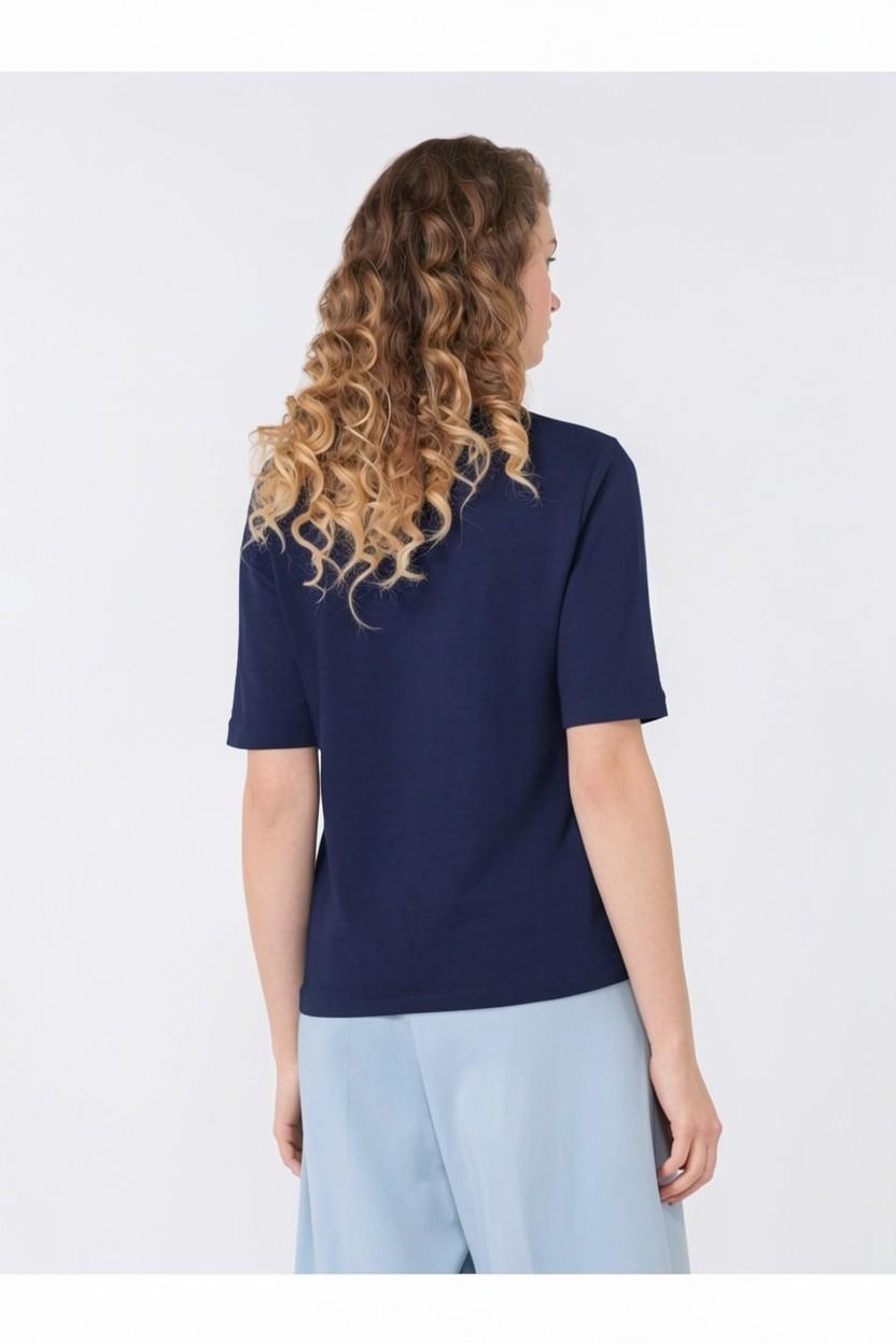 T-shirt a V in jersey di lino stretch WKDOPZIONE 003 WEEKEND 