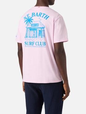 T-shirt Portland rosa con stampa St. Barth Surf Club<BR/> PRL0002 04243L MC2 SAINT BARTH 