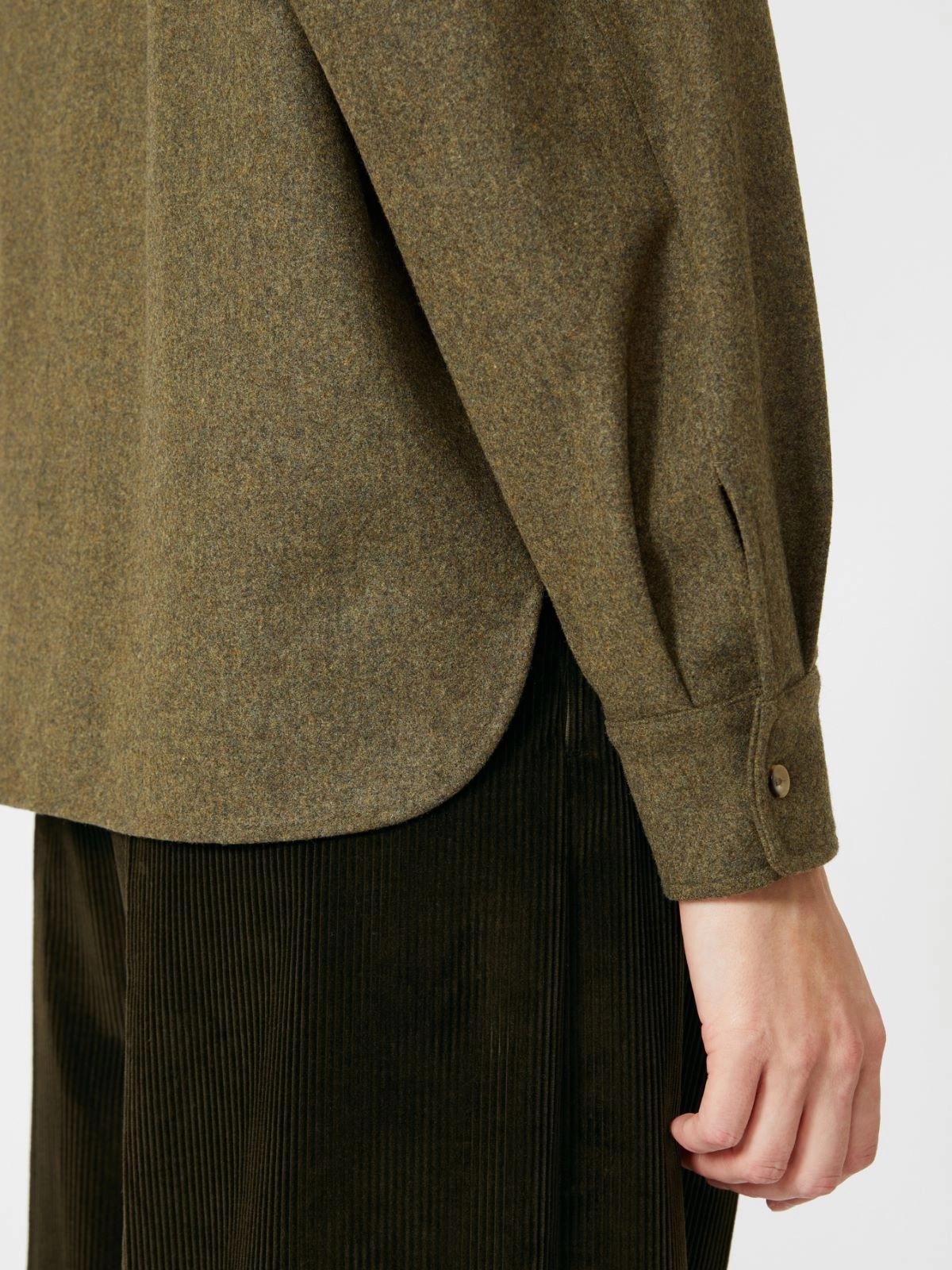 Camicia in feltro di lana - Verde muschio<BR/> BENARES1234 001 MAX MARA 