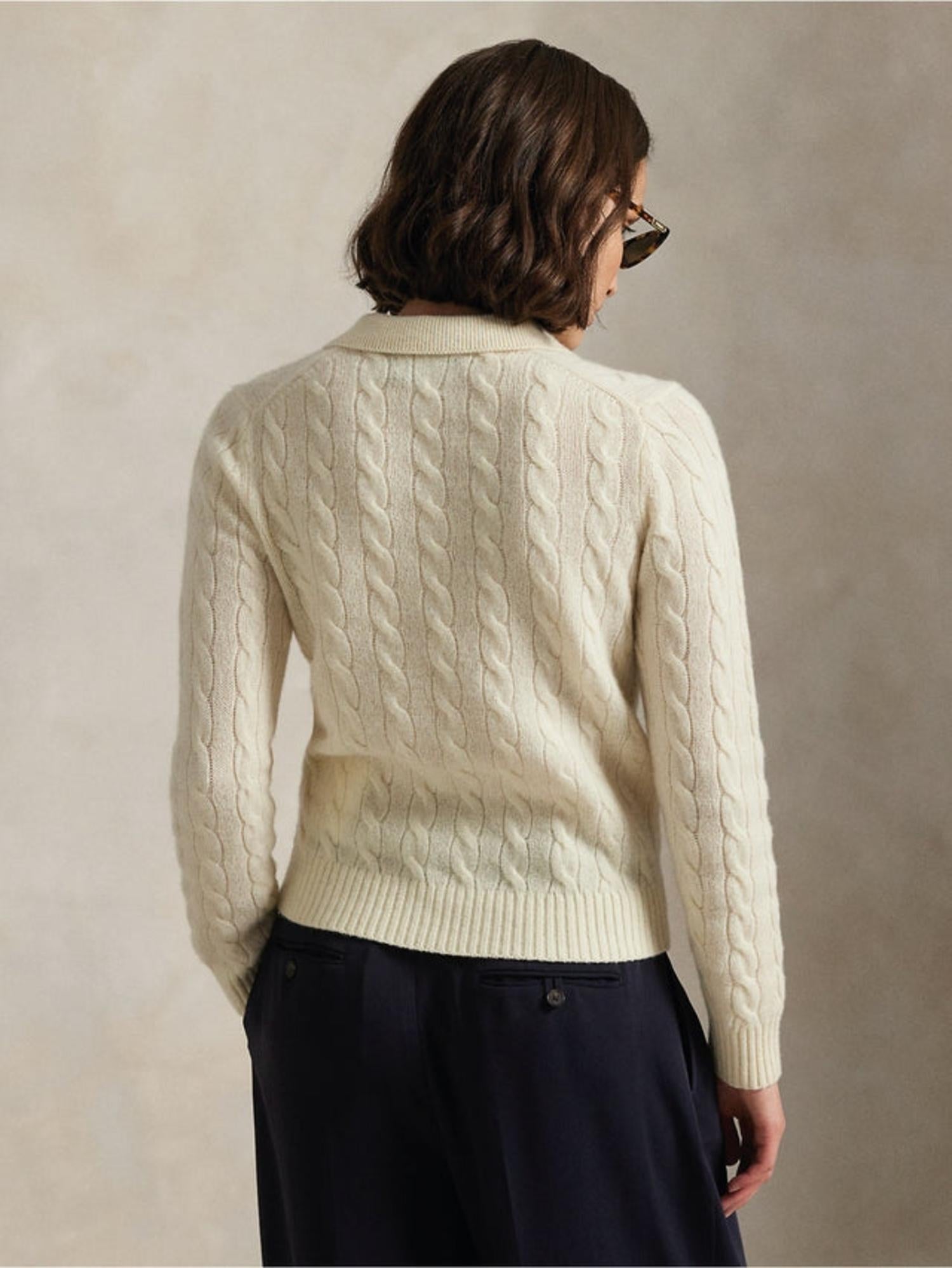 Polo in misto lana a trecce 211972132 001 RALPH LAUREN 