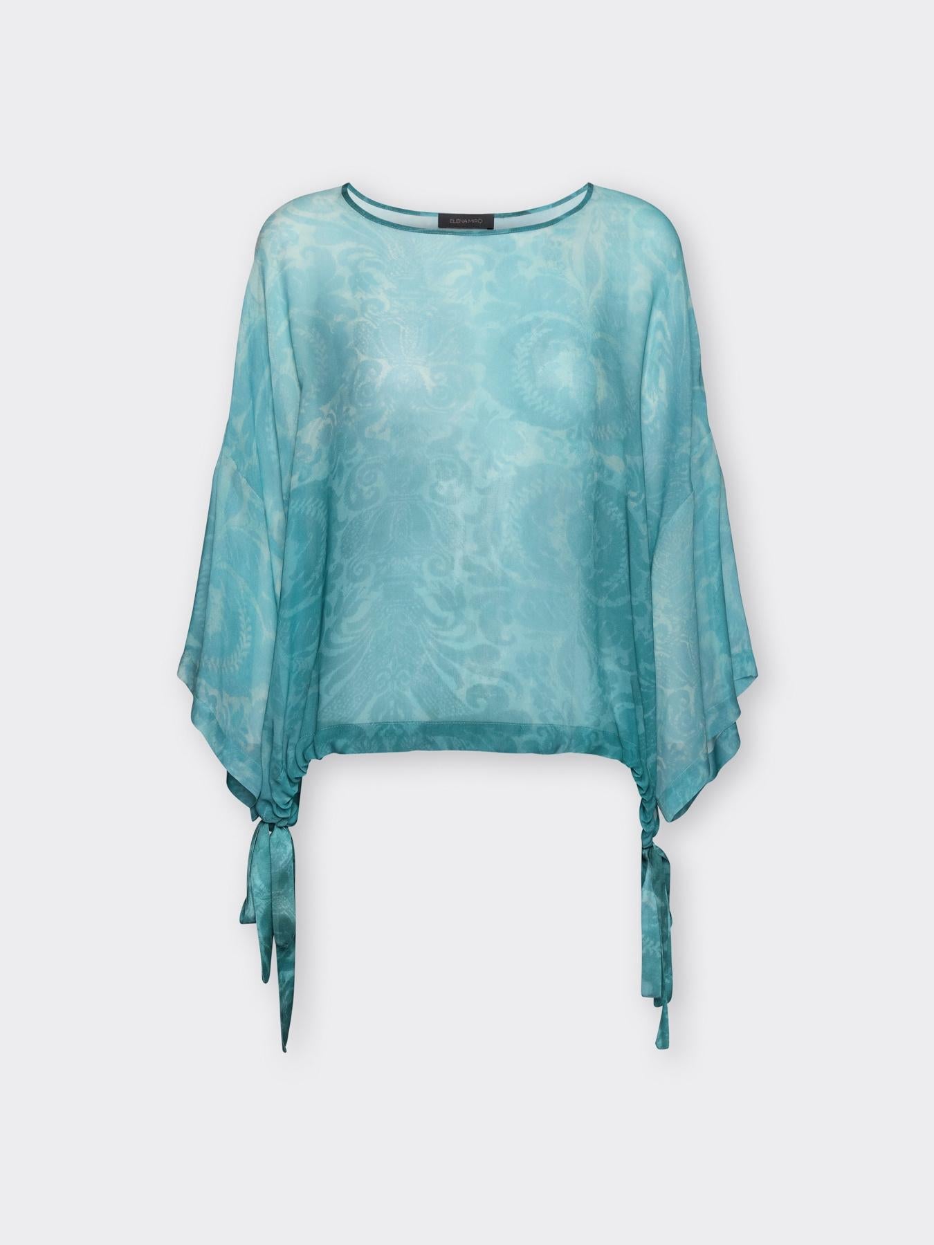 Blusa in georgette stampata<BR/> 2220E200342N 01 ELENA MIRO 
