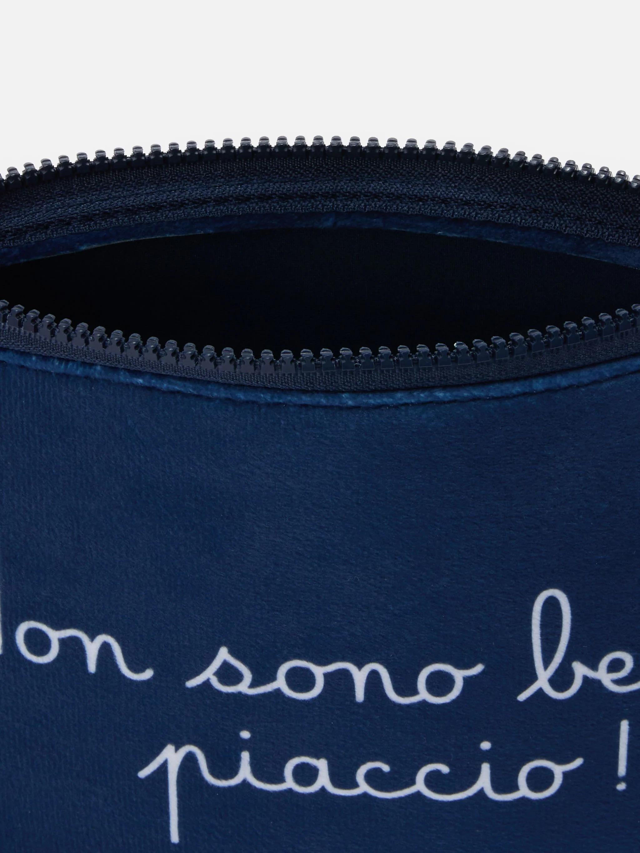 Pochette in lana Aline con stampa Non sono bello, piaccio! | VACANZE DI NATALE ALI0002 02828I MC2 SAINT BARTH 
