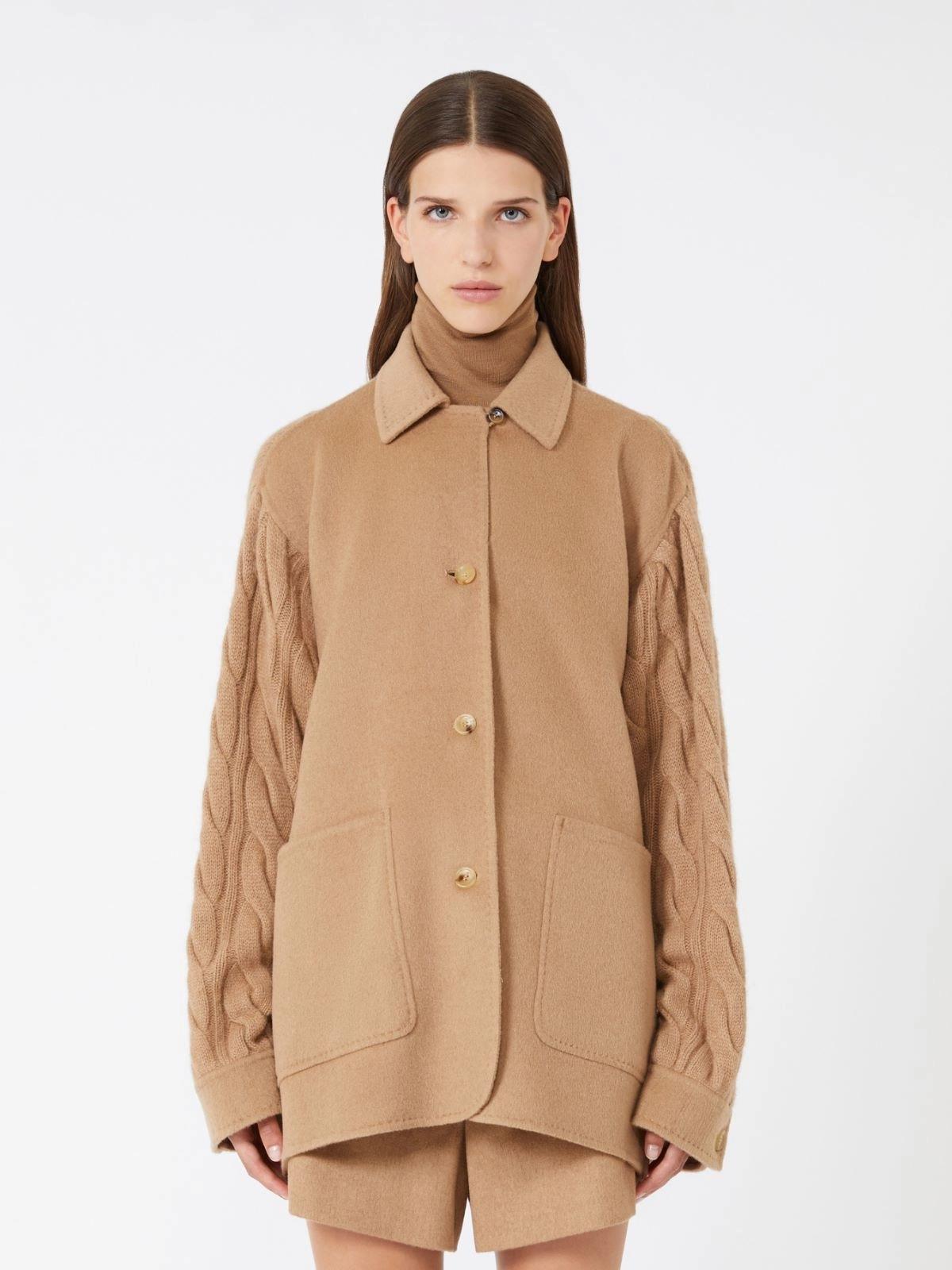 Overshirt in filato di cammello - Cammello<BR/> TACCO 001 MAX MARA 
