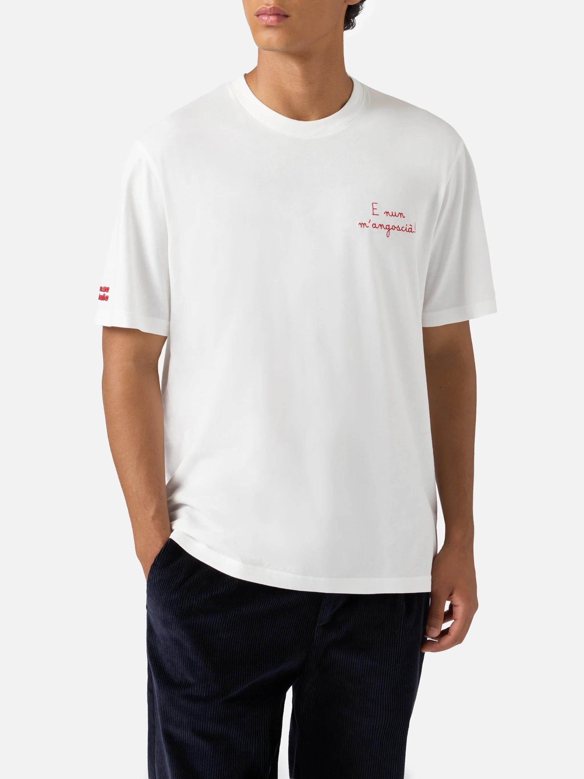 T-shirt Arnott Warm in cotone con ricamo E nun m'angoscià ARN0004 02225I MC2 SAINT BARTH 