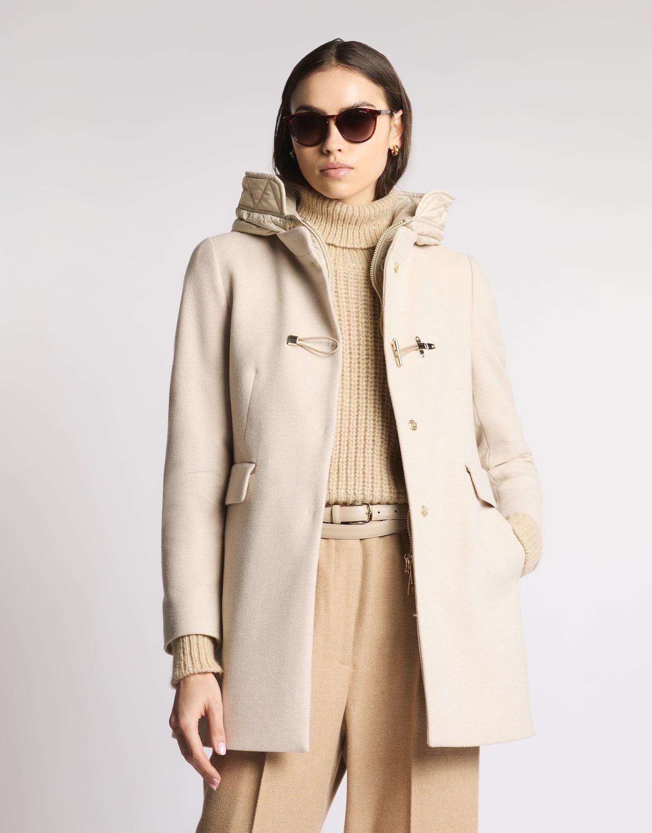 Toggle Coat in Panno di Lana Mélange<BR/> NAW59513430XMY C002 FAY 