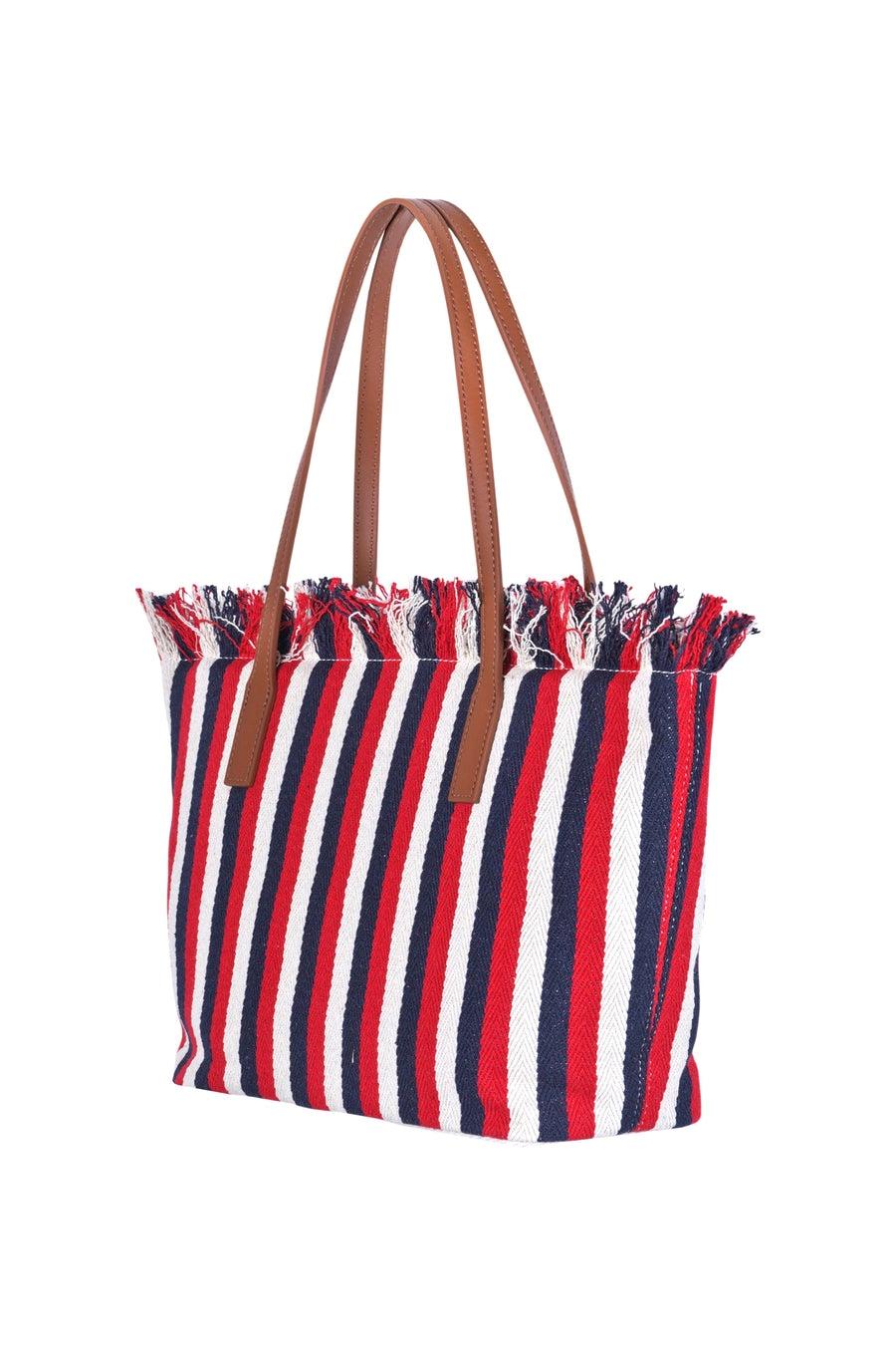 Borsa City Bag Mid a righe<BR/> CBMF001 01108L MC2 SAINT BARTH 