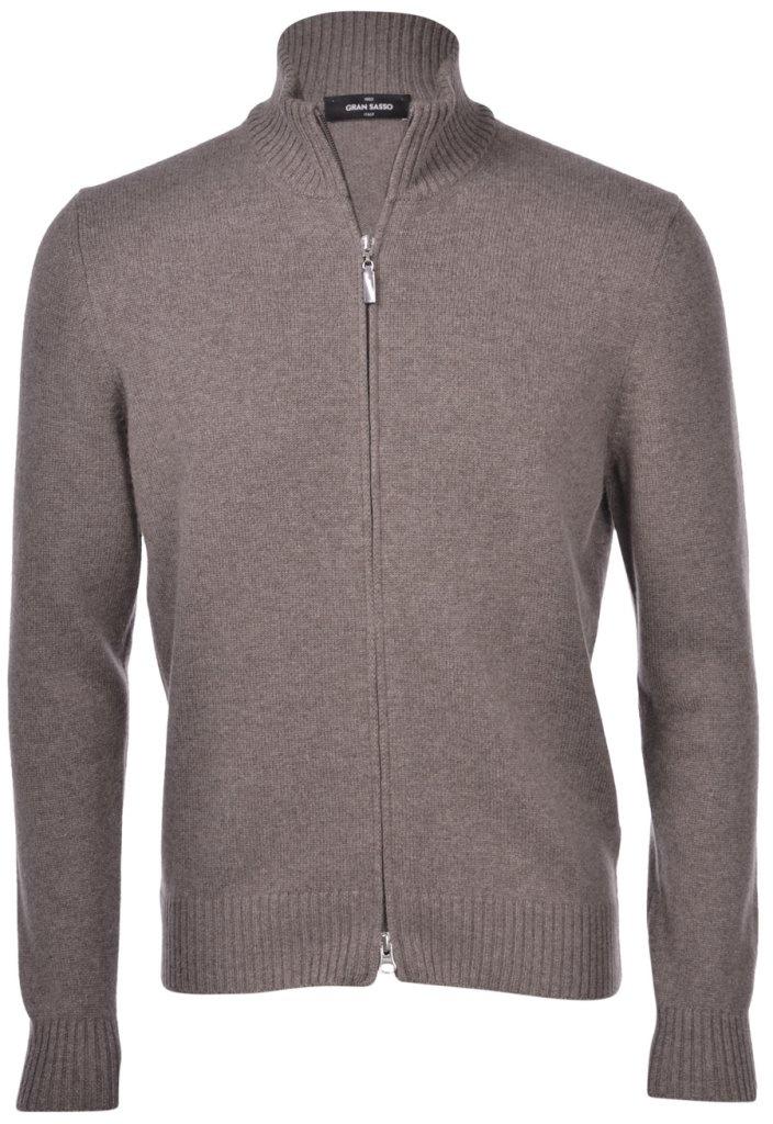 Men's cardigan wool cashmere blend