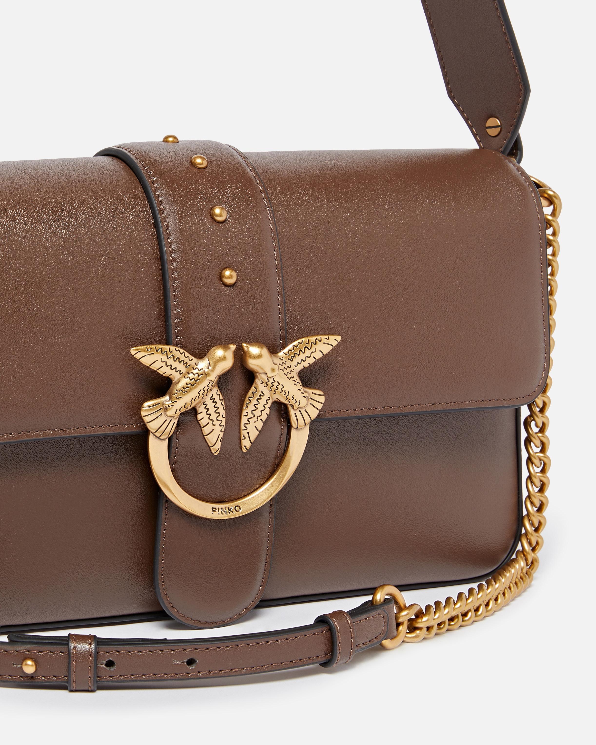 Borsa morbida a spalla Love Bag grande in pelle<BR/><BR/> 104524A0QO L74Q PINKO 