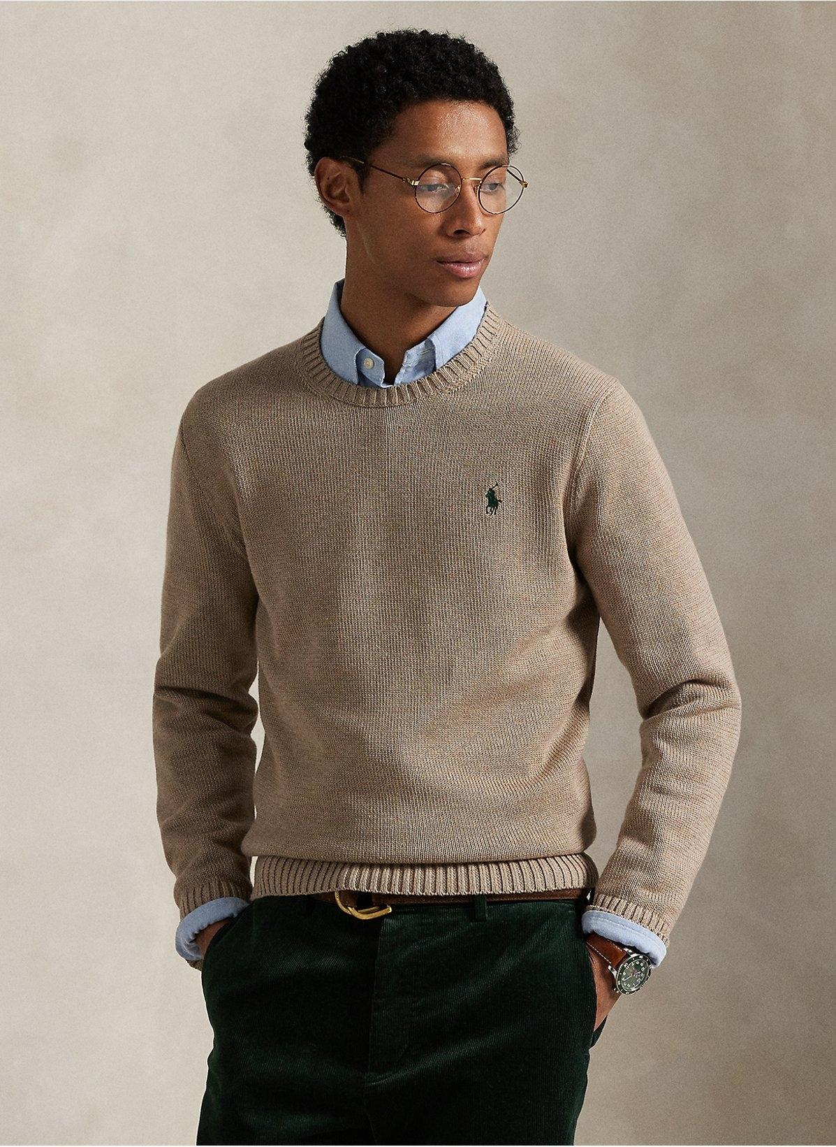 Maglia uomo in cotone collo a giro 710810846 036 RALPH LAUREN 