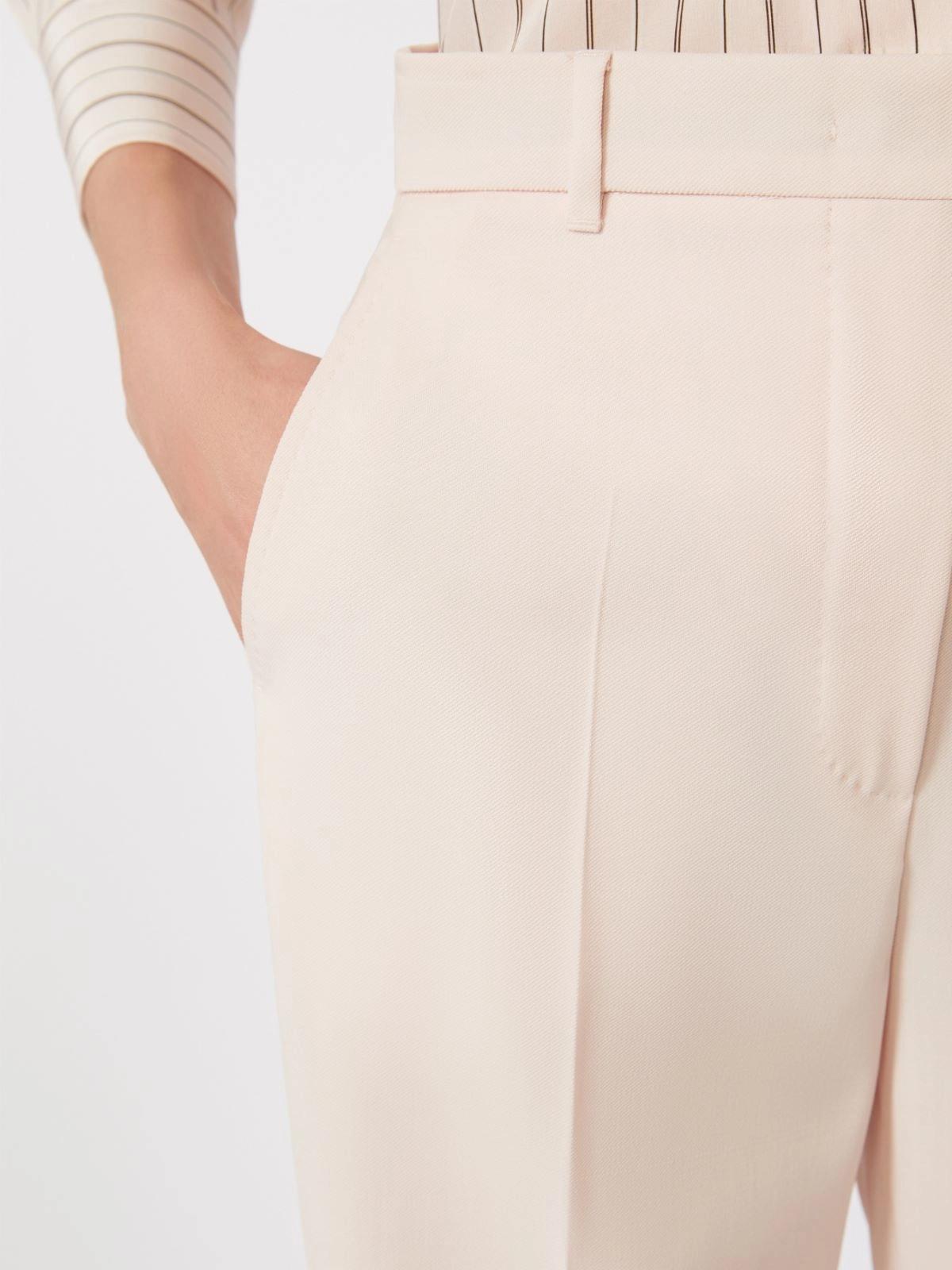 MSTQUASAR<BR/>Pantalone in lana crêpe - Rosa<BR/> MSTQUASAR 047 MAX MARA STUDIO 
