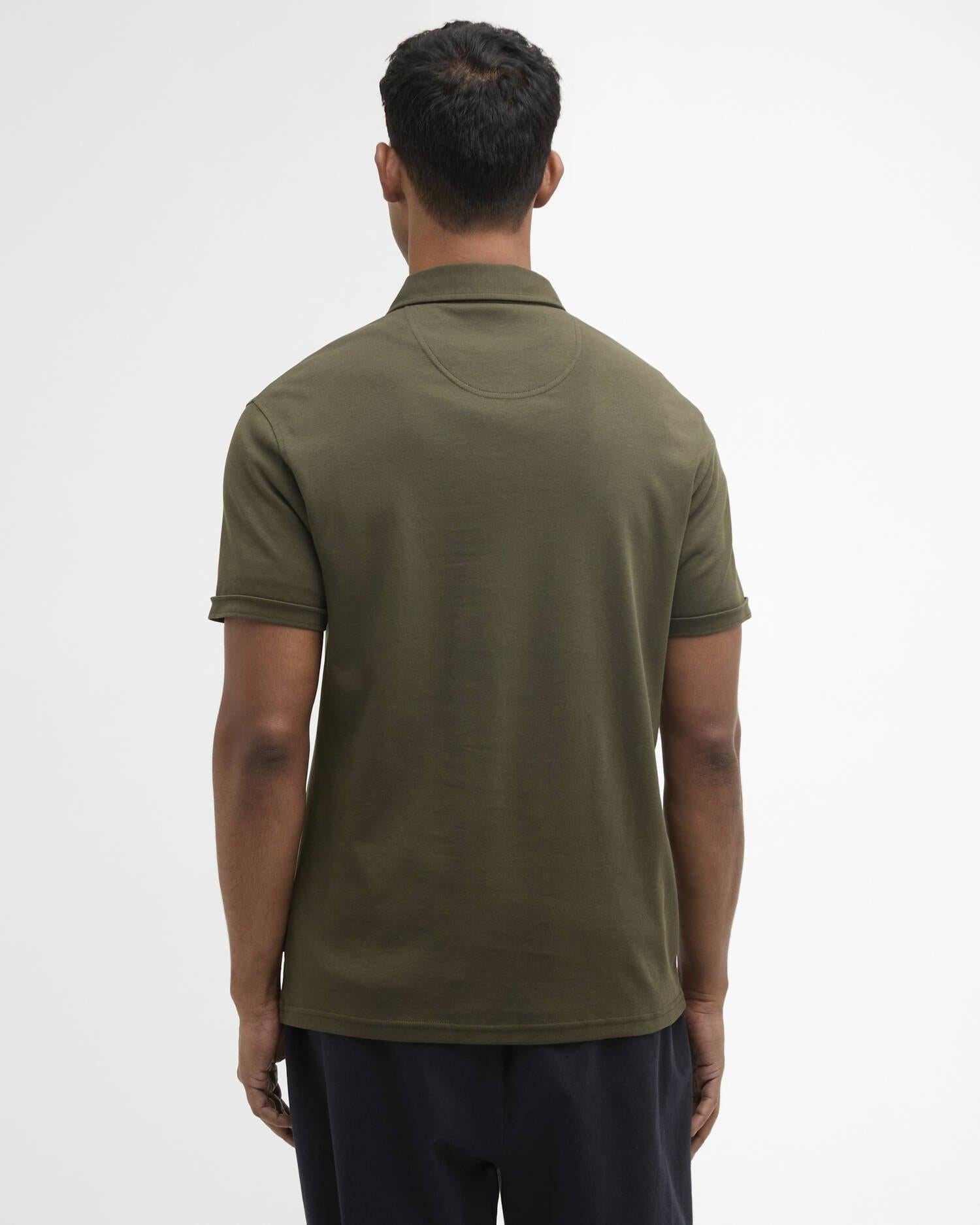 Polo Corpatch a maniche corte leggermente aderente<BR/> MML1496MML OL71 BARBOUR 