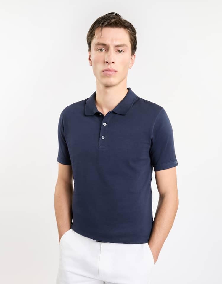 Polo in Jersey Mélange<BR/> NPMB2501340UCX U806 FAY 