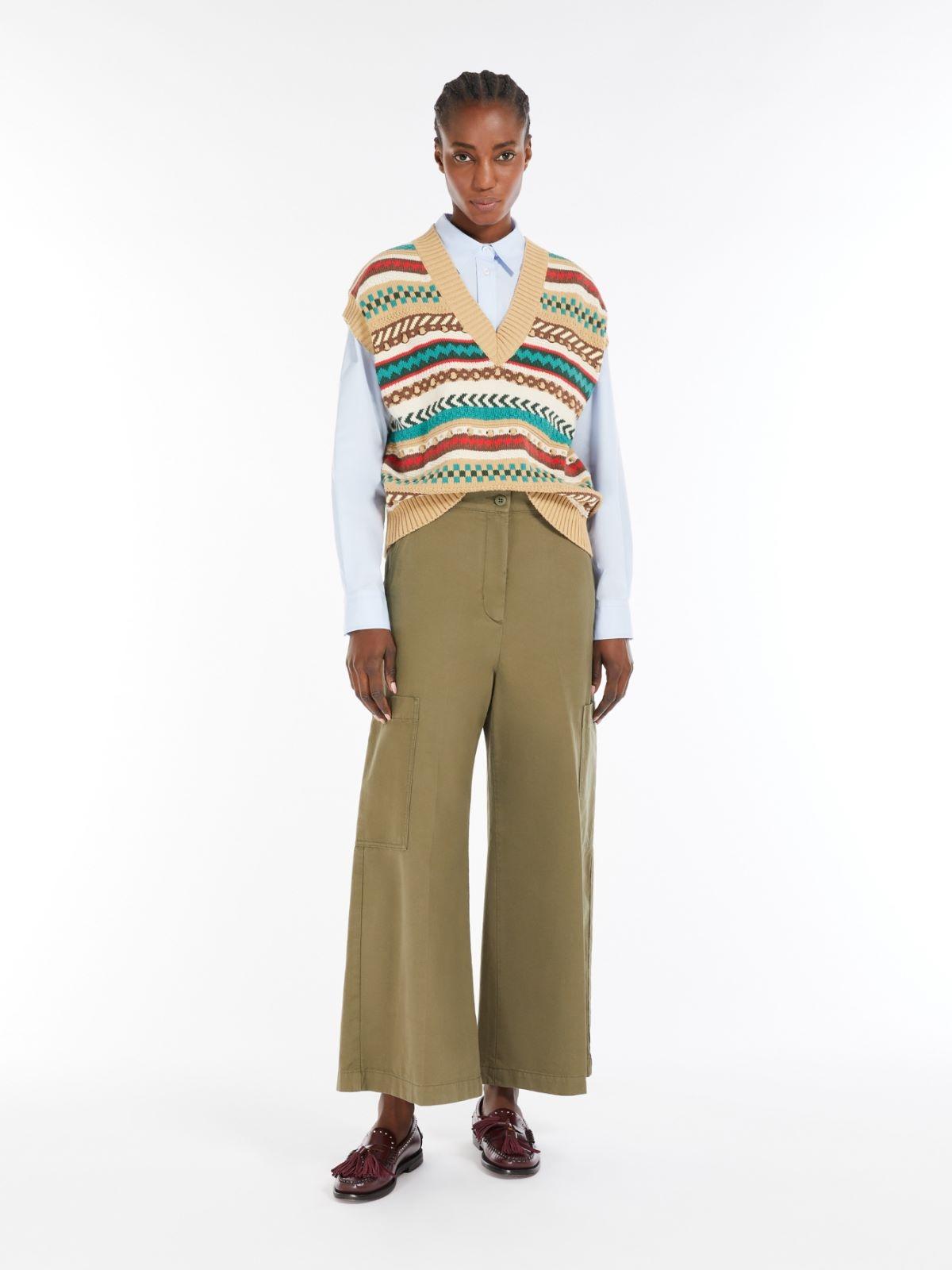 Gilet donna in filato di cotone jacquard VICINO 001 WEEKEND 