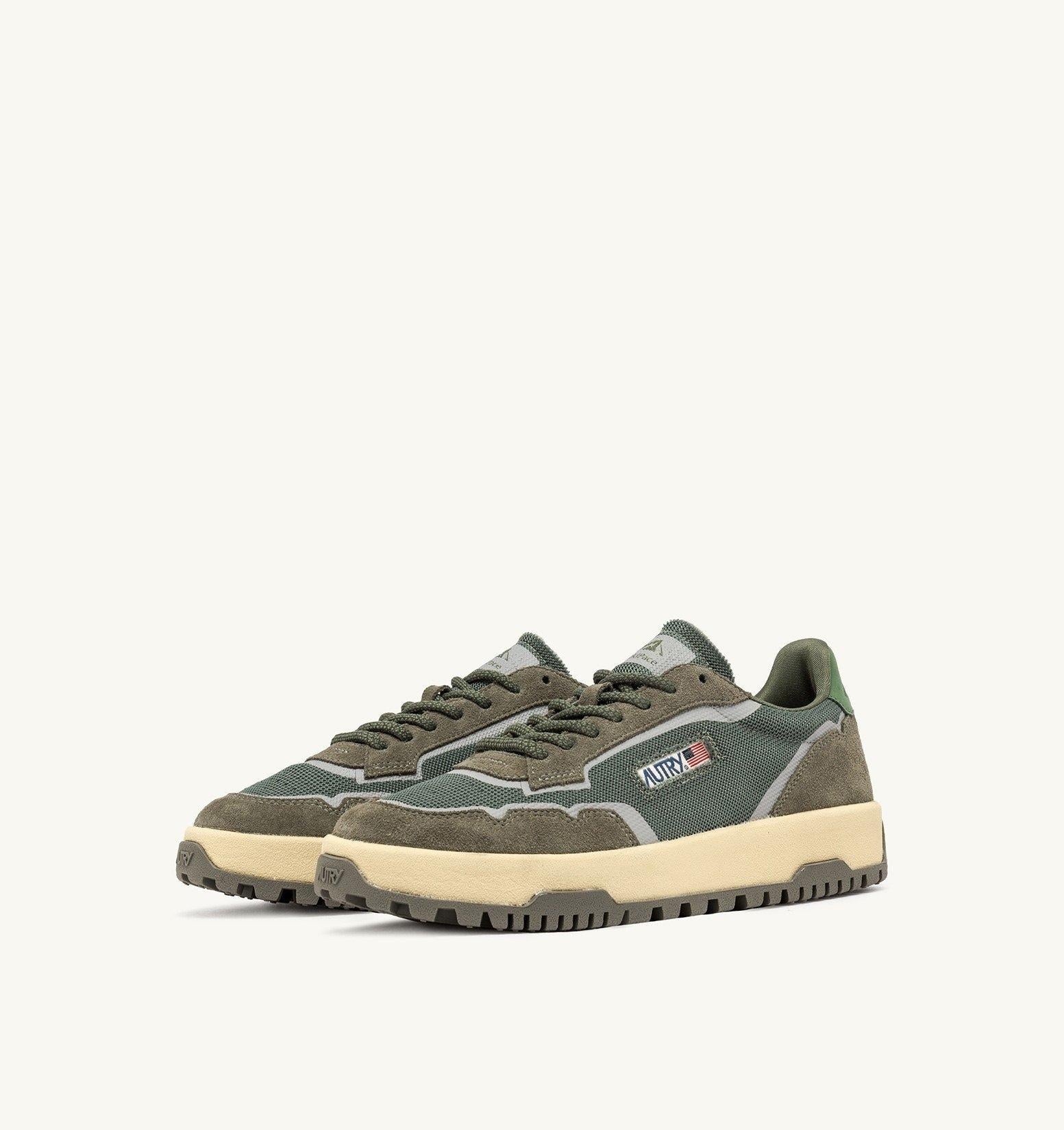 SNEAKERS WILDPACE LOW IN MESH E SUEDE COLORE SCHIO E MILITARY