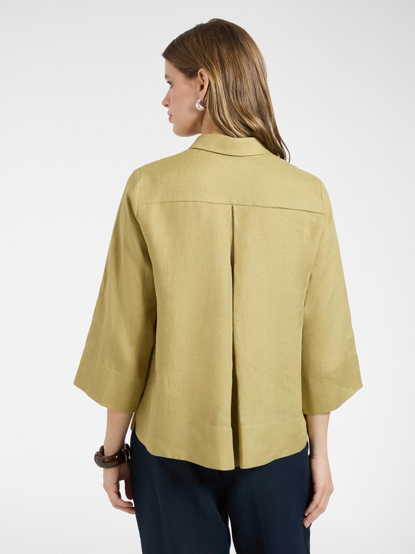 Camicia boxy in lino<BR/> 5013P000322N A5 ELENA MIRO 