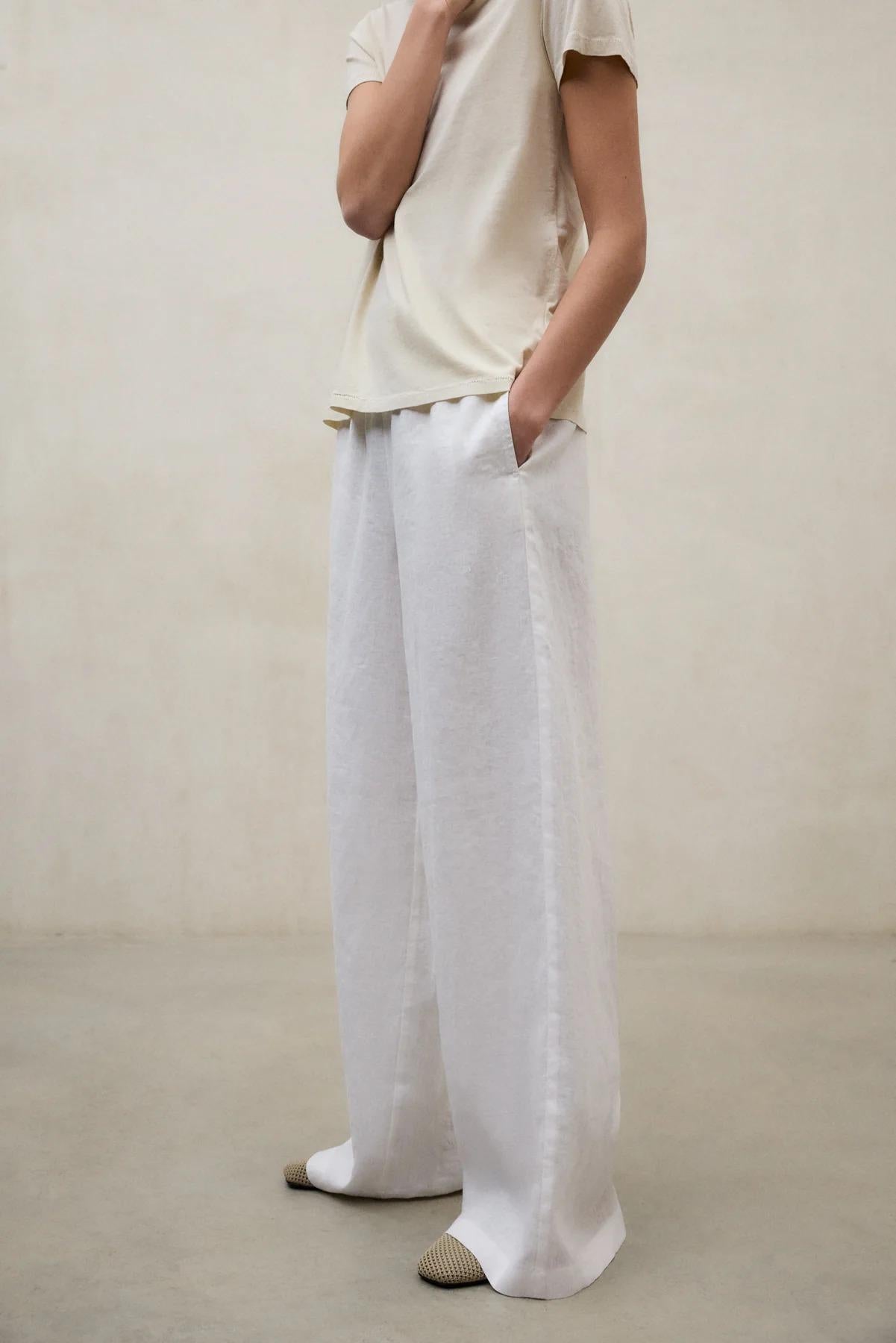 Pantaloni Mossi Bianchi<BR/><BR/> MOSSI 000 ECOALF 