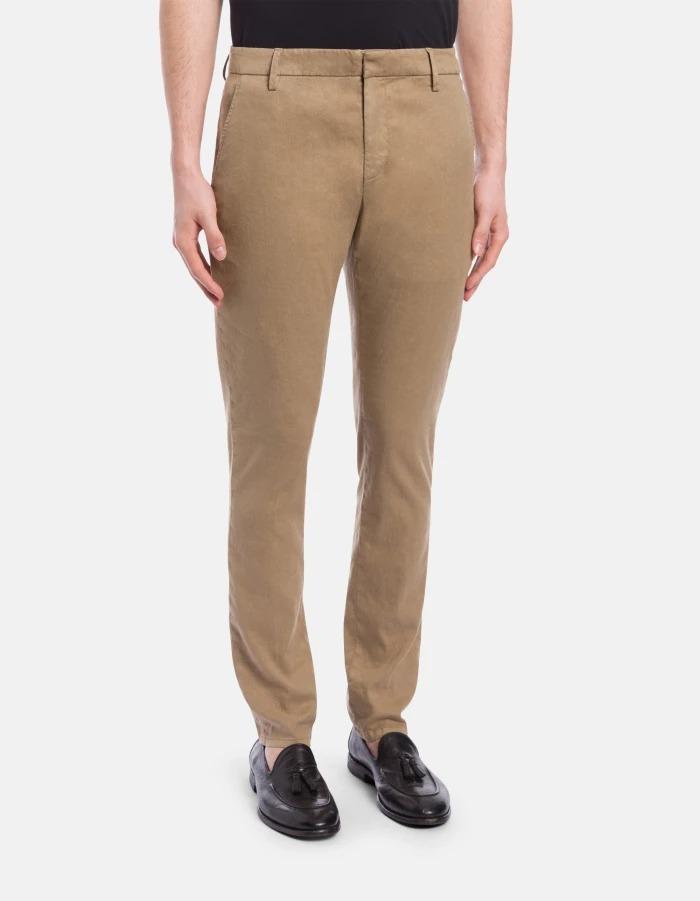 Pantaloni Gaubert slim in gabardina compact<BR/> UP235GS0096UPTD 733 DONDUP 