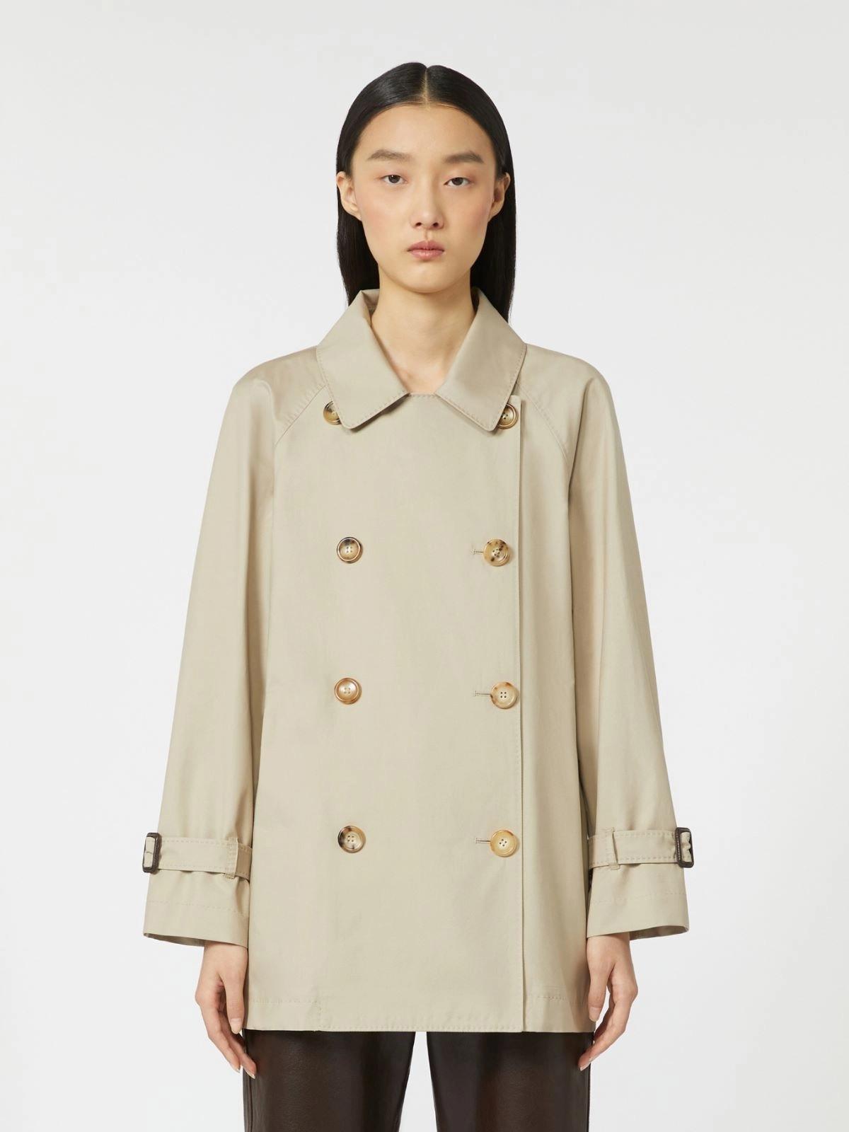 MTCCALLE<BR/>Trench crop in twill antigoccia MTCCALLE 013 MAX MARA THE CUBE 